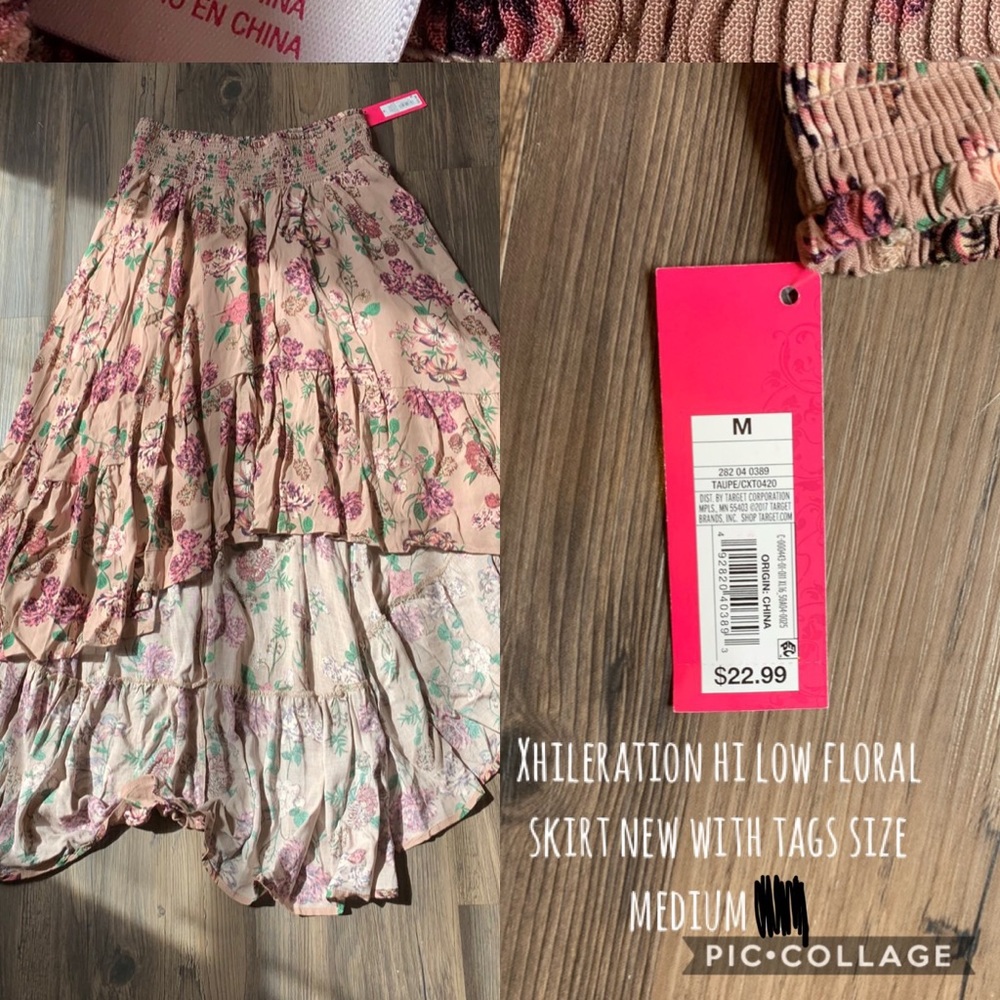 Hi Low Floral Skirt